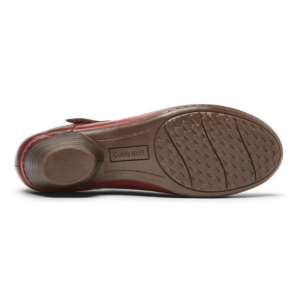 Rockport Flats Sko Dame Rød - Cobb Hill Laurel Mary Jane - NQXS28541